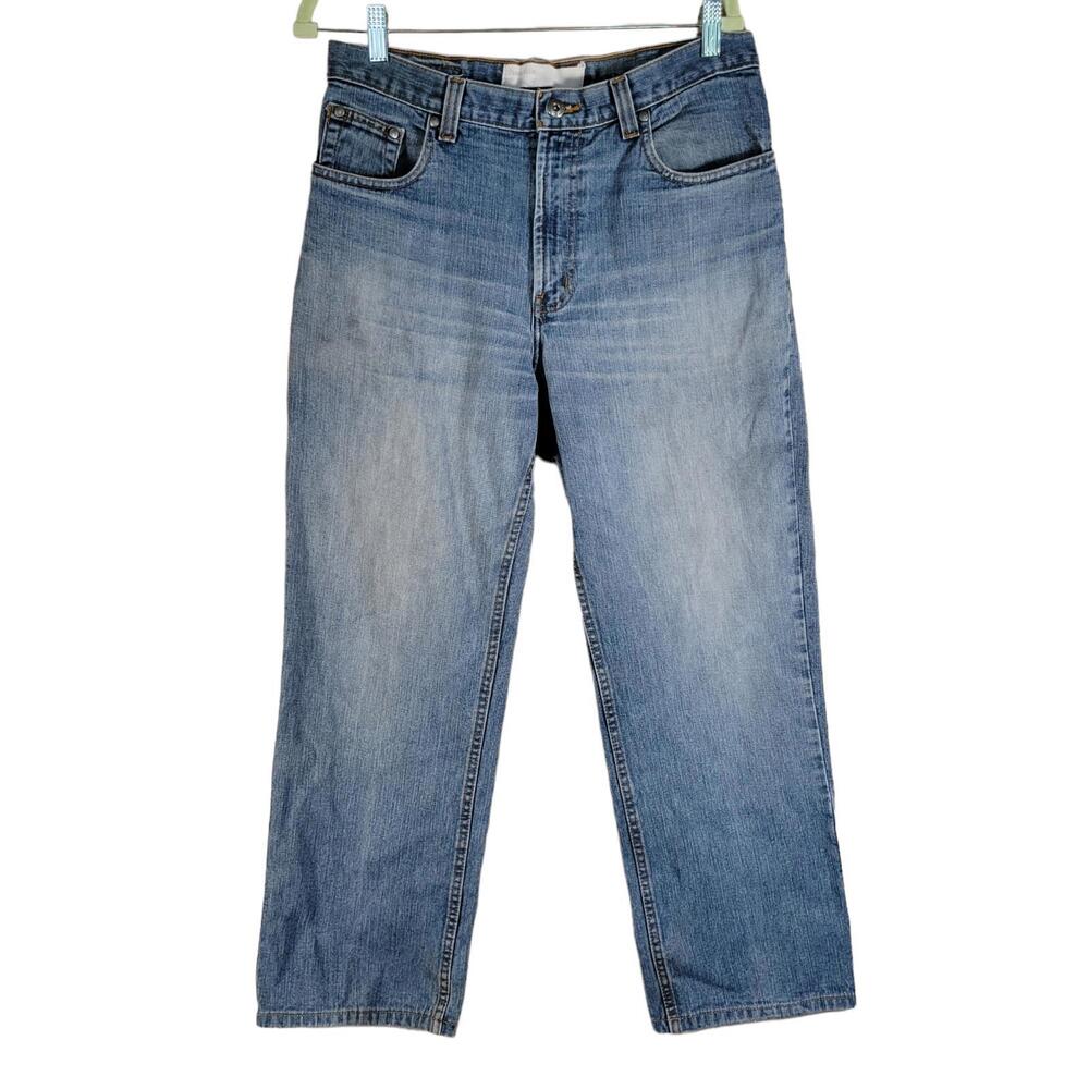Perry Ellis Cottons Medium Wash Blue Denim Jeans Men Size  32x30